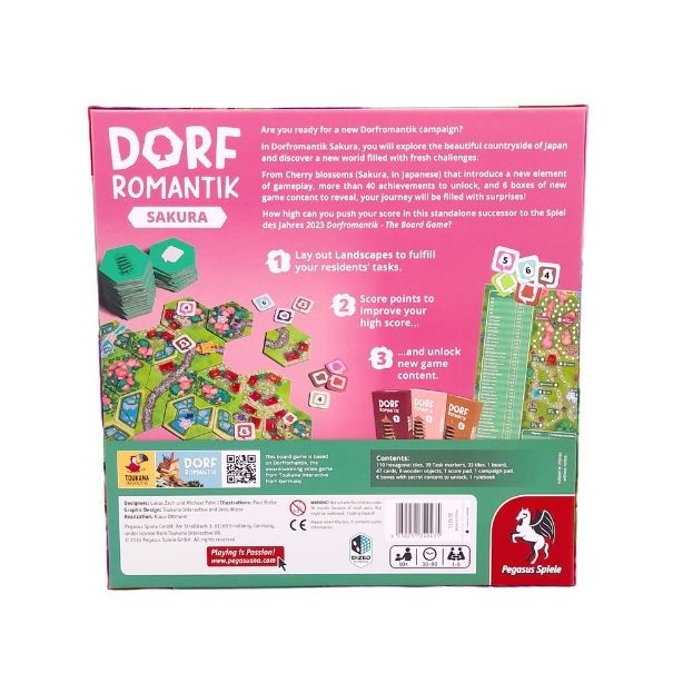 Thumbnail: Dorfromantik: Sakura Board Game Back Cover