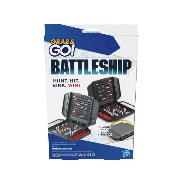 Thumbnail: Battleships Grab & Go Board Game Back Cover