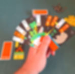 This an Example hand of the Moving Wild Card game