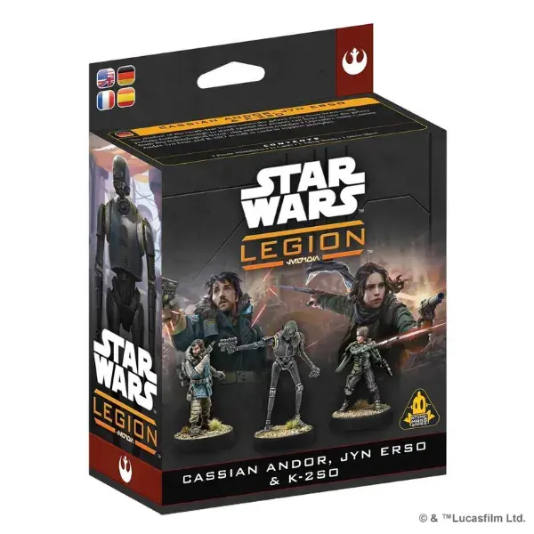 Star Wars: Legion - Cassian Andor, Jyn Erso & K-2SO Miniature Game Front Cover
