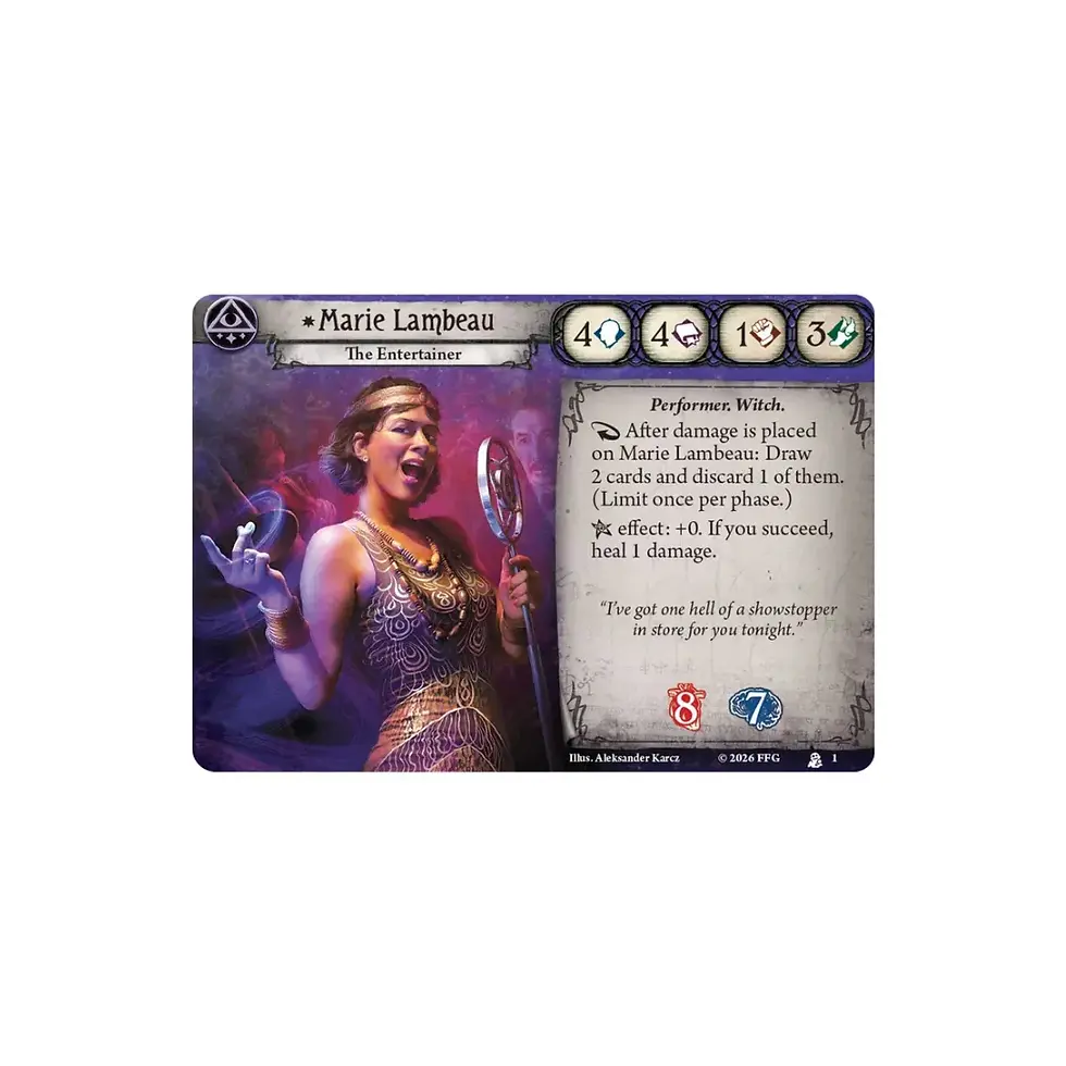 Arkham Horror: The Card Game - Marie Lambeau Investigator Deck Investigator Card