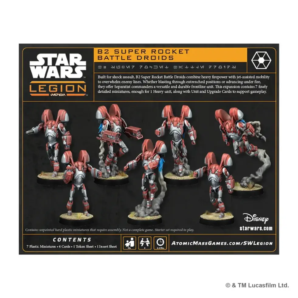 Star Wars: Legion – B2 Super Rocket Battle Droids Back Cover