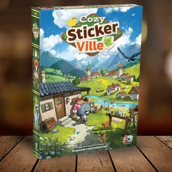 Cozy Stickerville Board Game Lifestyle Image