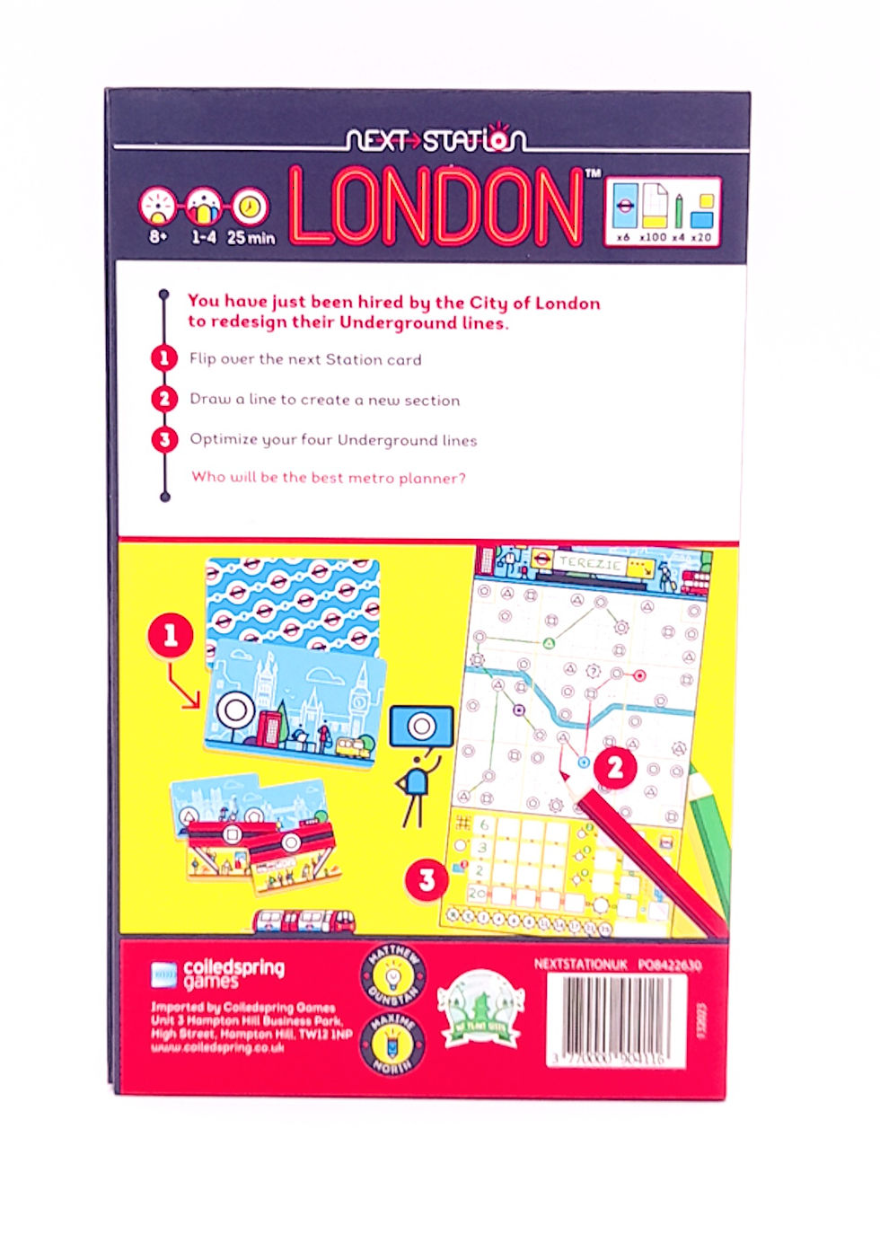 Next Station London Board Game Back Cover
