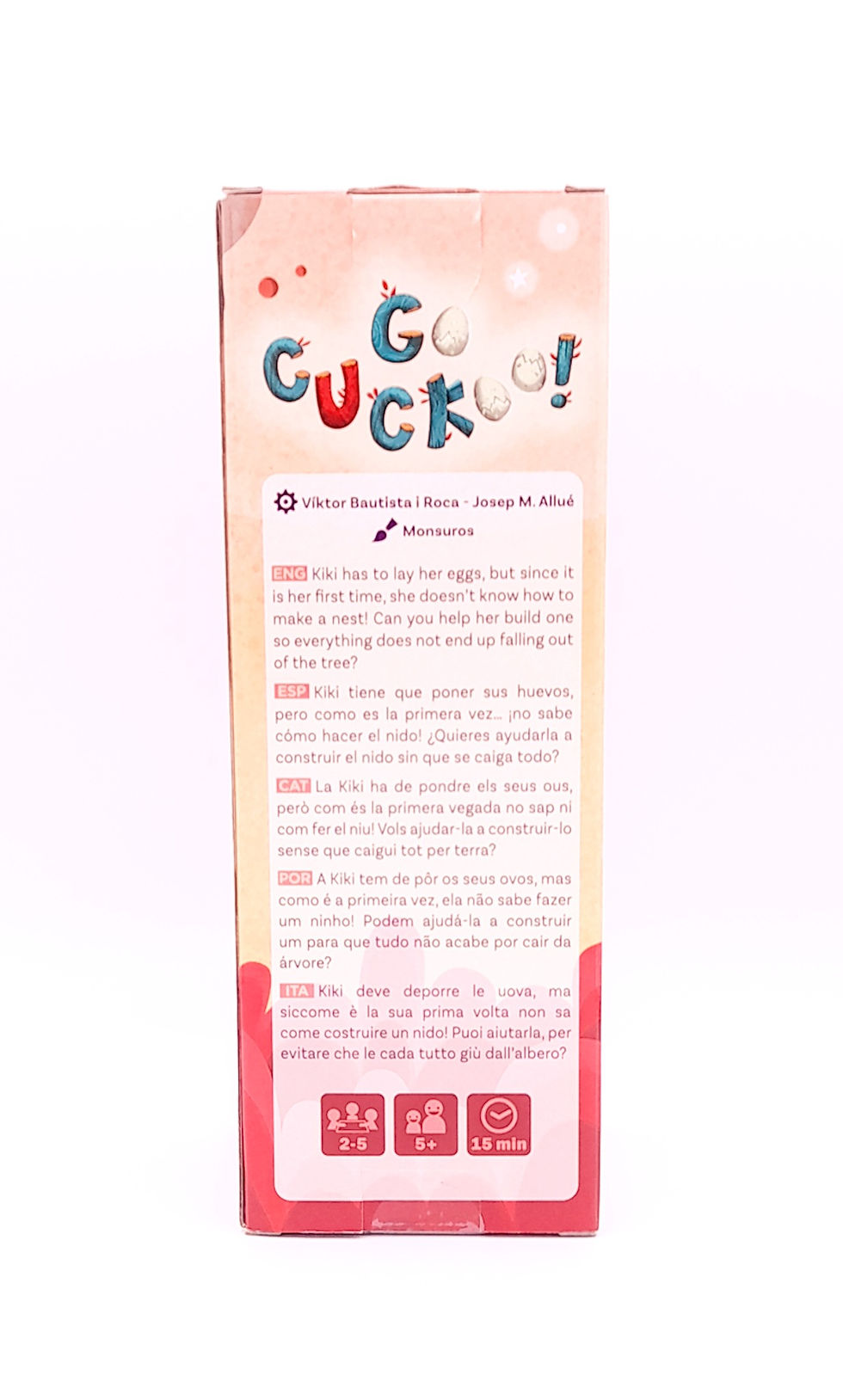 Go Cuckoo Board Game Back Cover