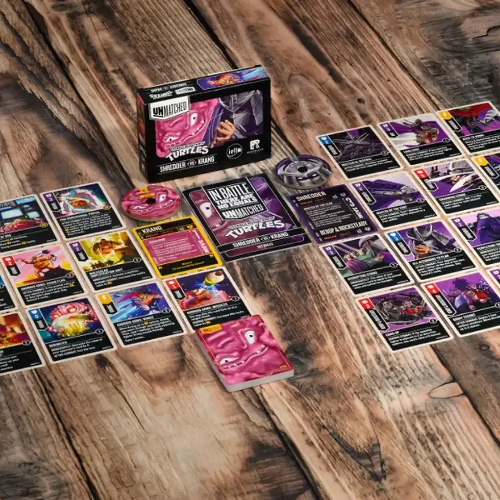 Unmatched Adventures: Teenage Mutant Ninja Turtles - Shredder vs Krang Board Game Expansion Components