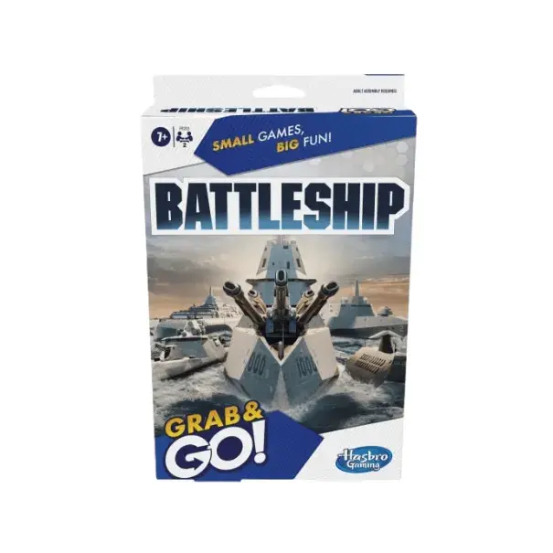 Battleships Grab & Go Board Game Front Cover