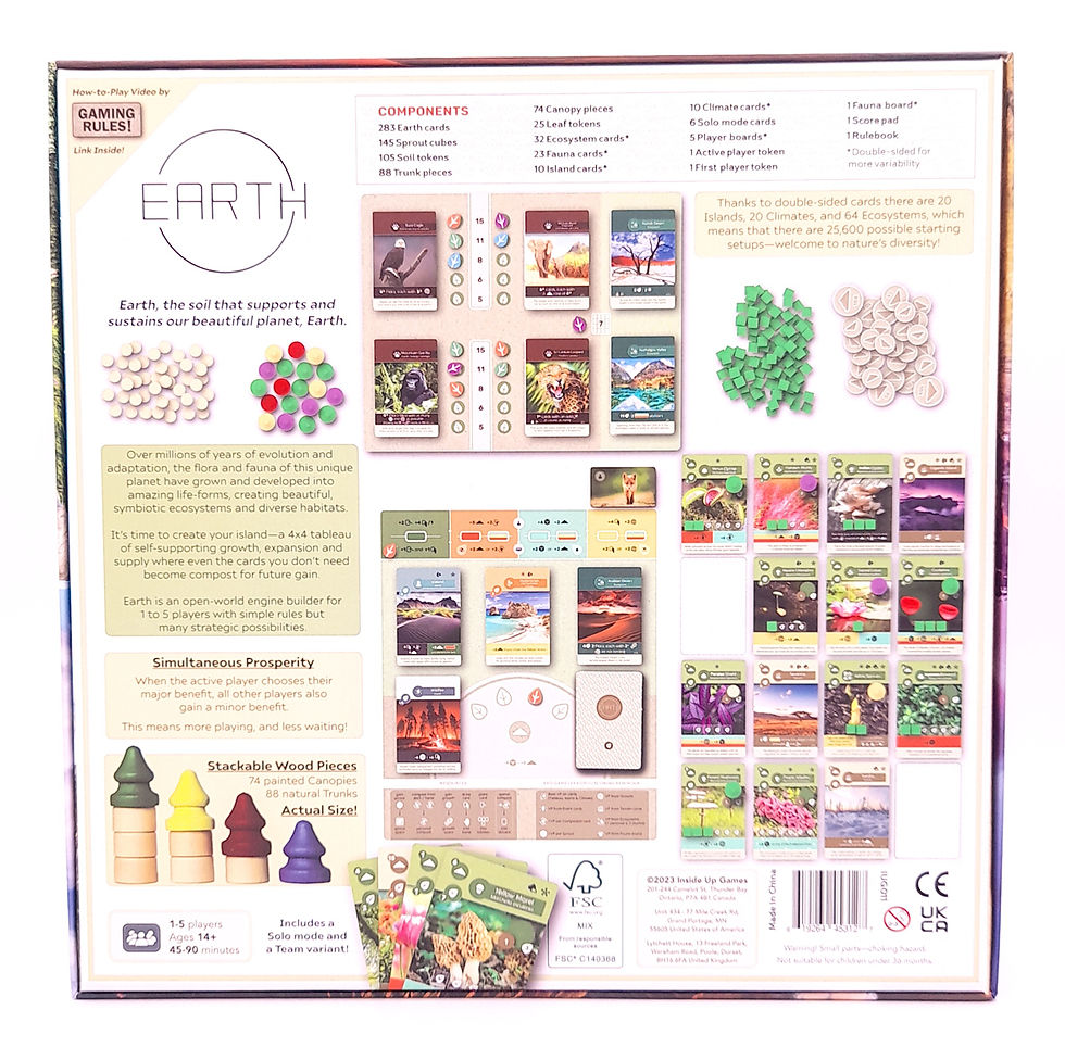 Earth Boardgame Back Cover