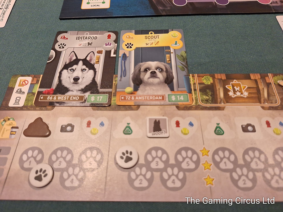 Bark Avenue Board Game player board