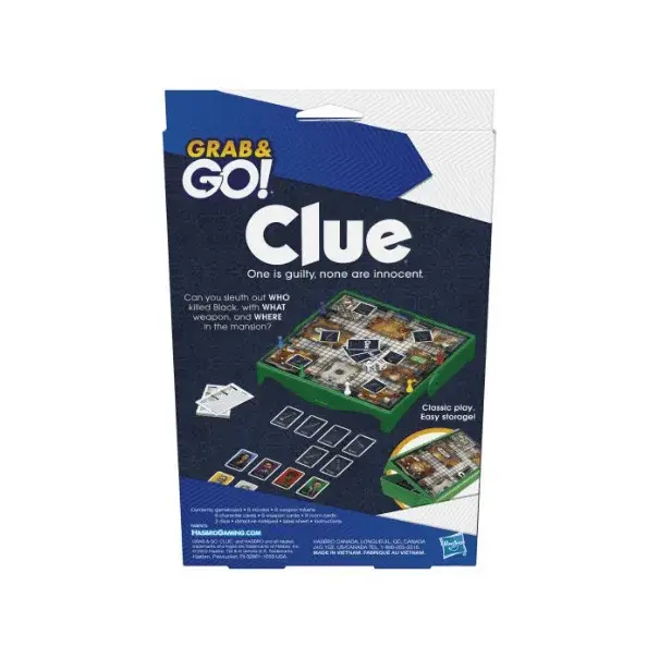 Thumbnail: Cluedo Grab & Go Board Game Back Cover
