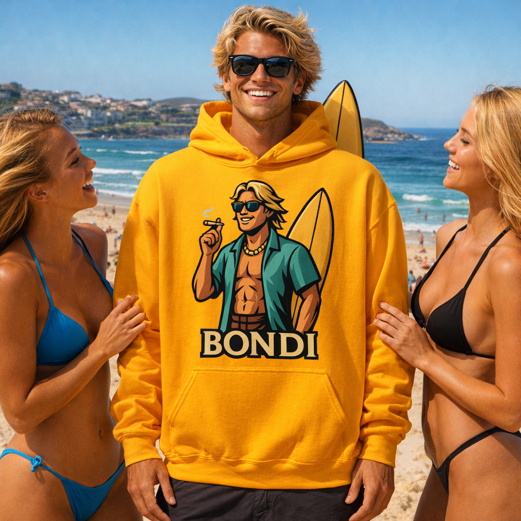 Bondi Surf Character Retro Hoodie