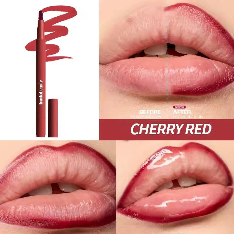 Thumbnail: Velvet Brown Lip Liner Pencil Nude Matte Waterproof Non-stick Cup Cherry Red Lip