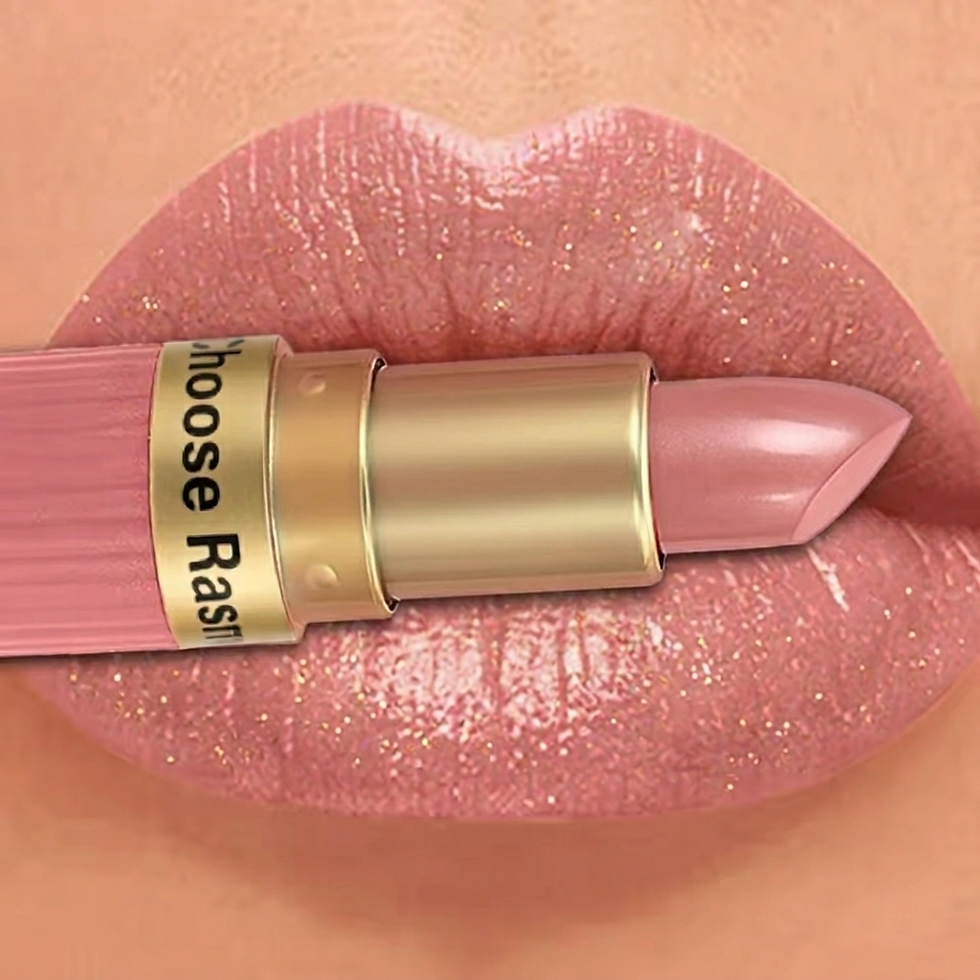 Thumbnail: Pearlescent Pink Glitter Velvet Lipstick Metallic Waterproof Long Lasting Matte 