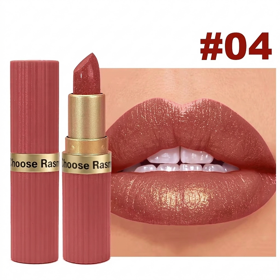 Thumbnail: Pearlescent Pink Glitter Velvet Lipstick Metallic Waterproof Long Lasting Matte 