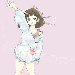 またねって。_#絵#イラスト#落書き#スケッチ#漫画#女の子#おえかき#らくがき#オリジナル#アート#お絵かき#パソコン#ペンタブ#カラー#Illust#draw#drawing#painting#s