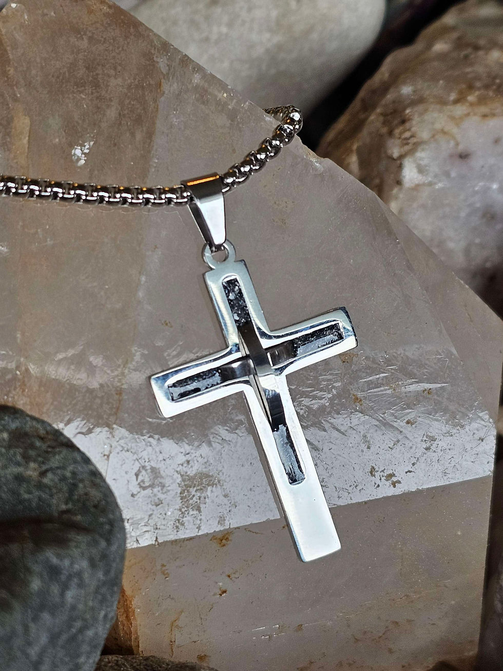 Thumbnail: Inlay Cross Necklace 