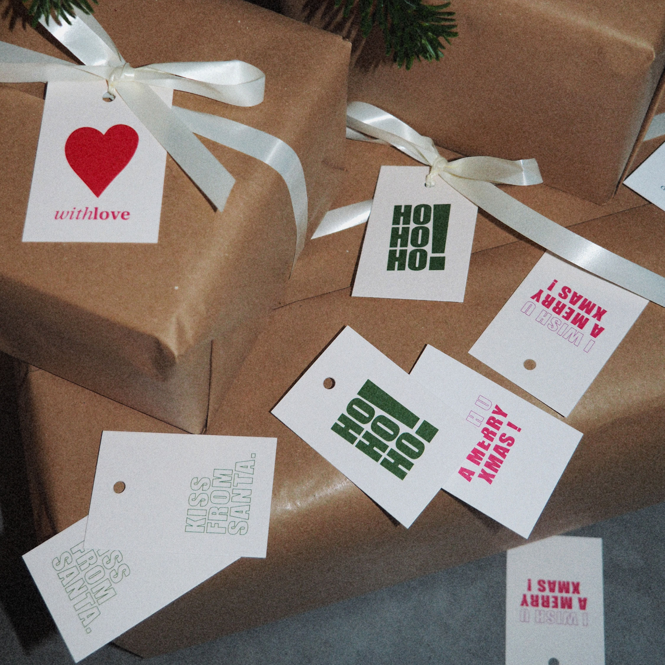 Lot de 12 étiquettes "Noël"