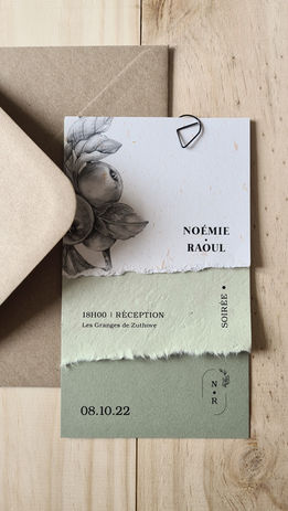 Faire-part minimaliste nature et végétal