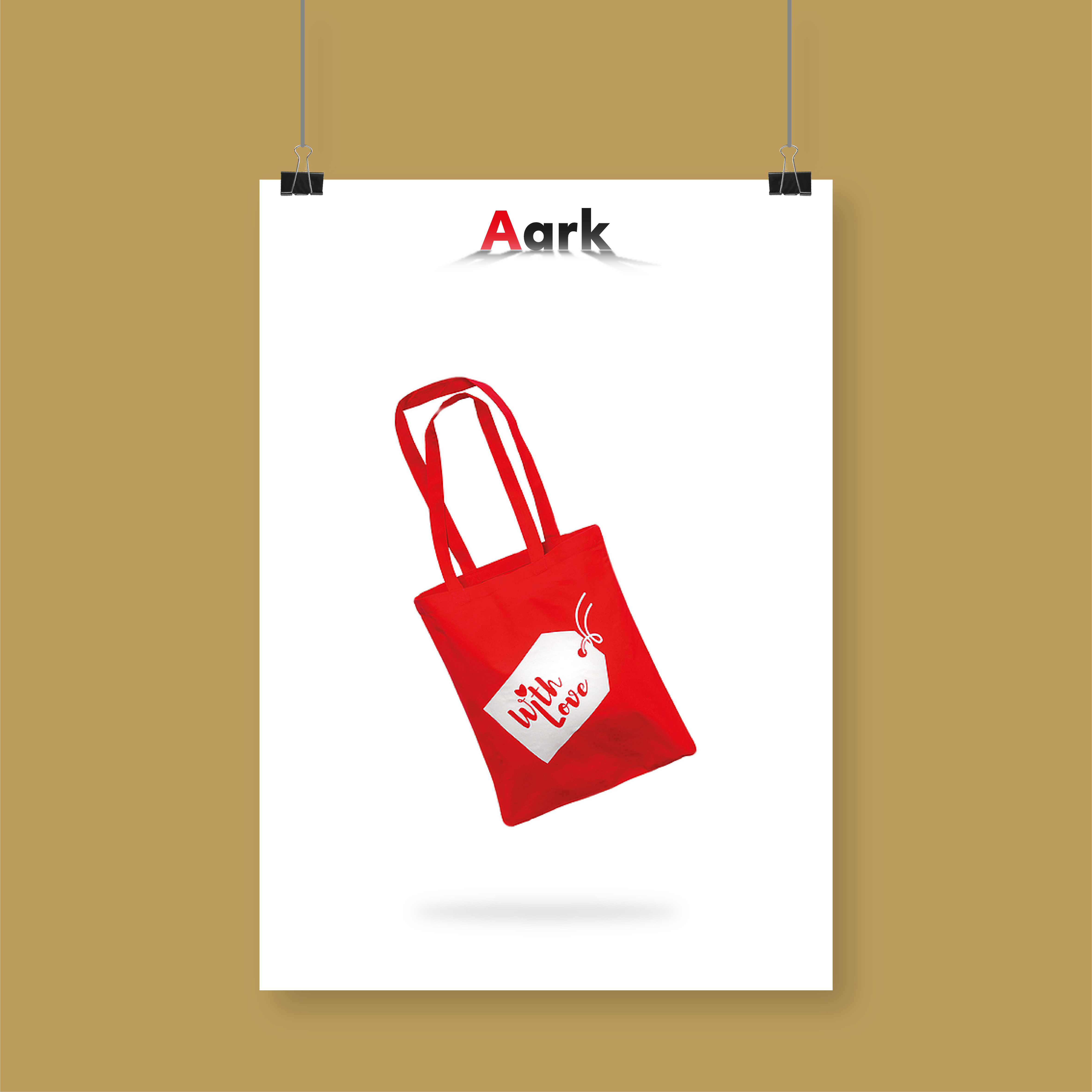 With Love Christmas Shopper Bag
