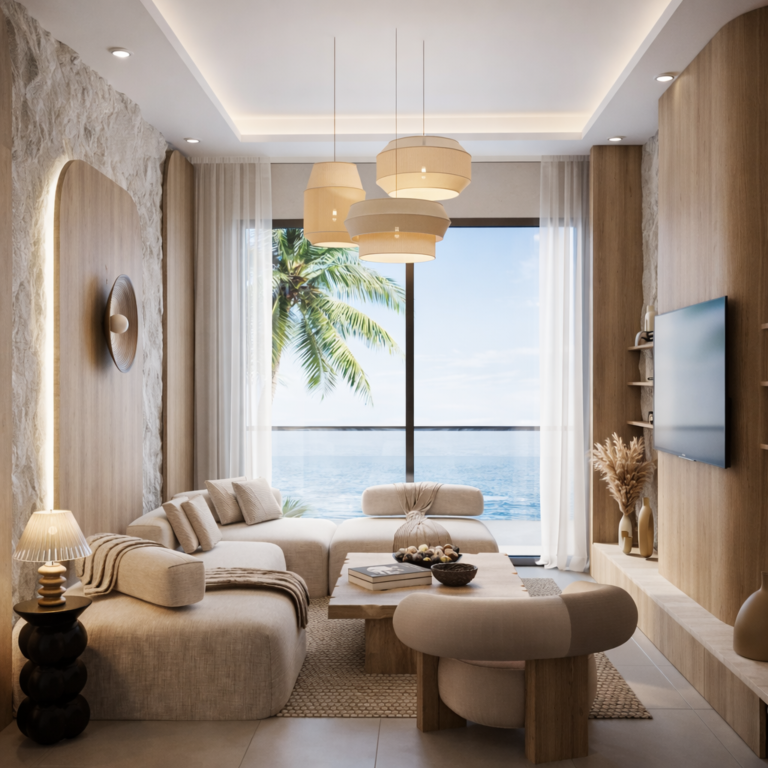 Living Room One Bedroom Apartment