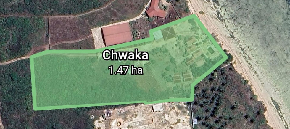 Land and Hotel for Sale in Chwaka - aerial view
