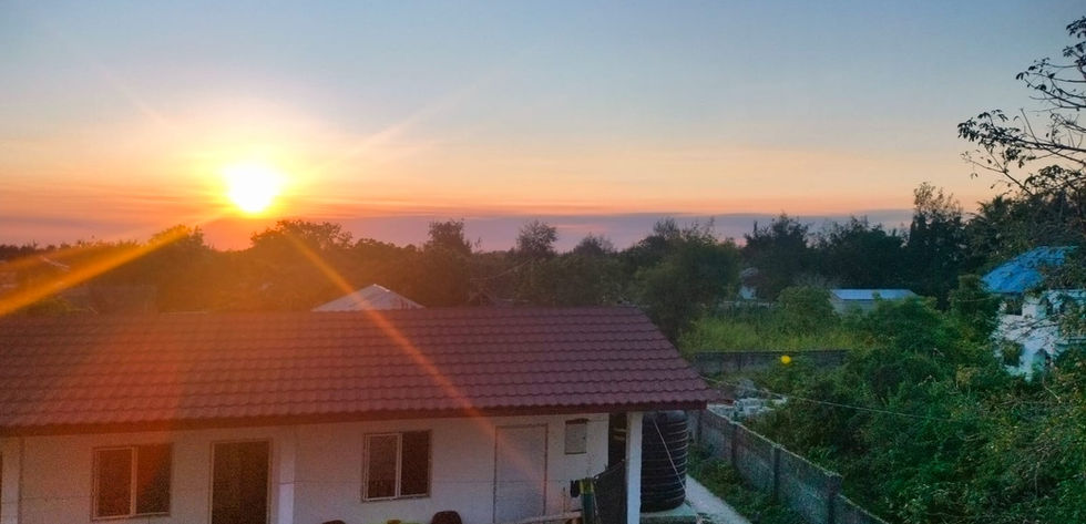 Unfinished project in Uroa - sunset views