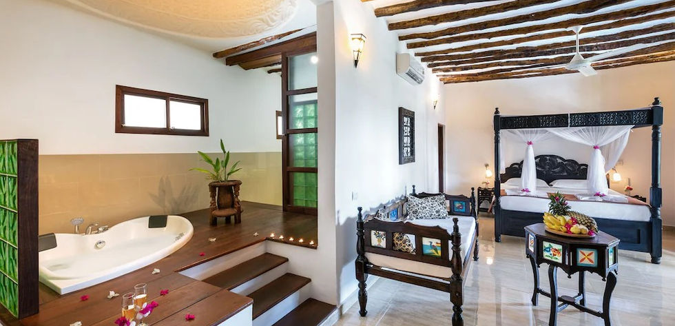 Beachfront Hotel for Sale_ elegant rooms with bathtub