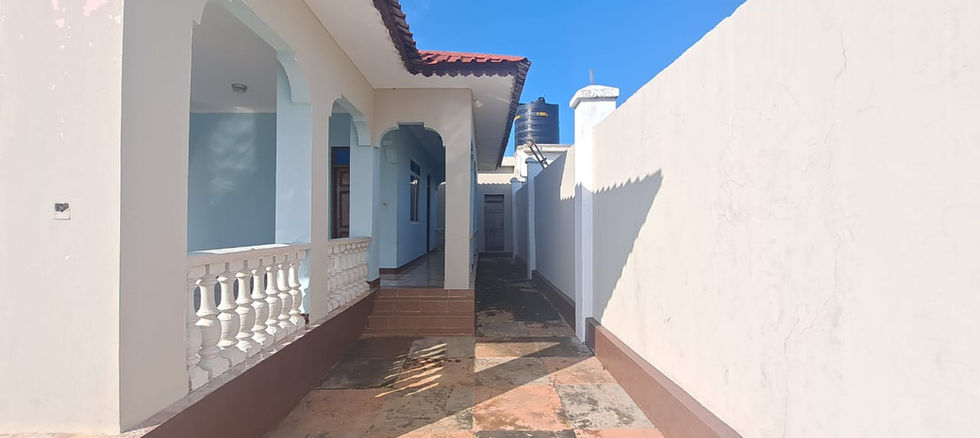 Villa for Sale in Fumba 4 bedroom - outside and watertank