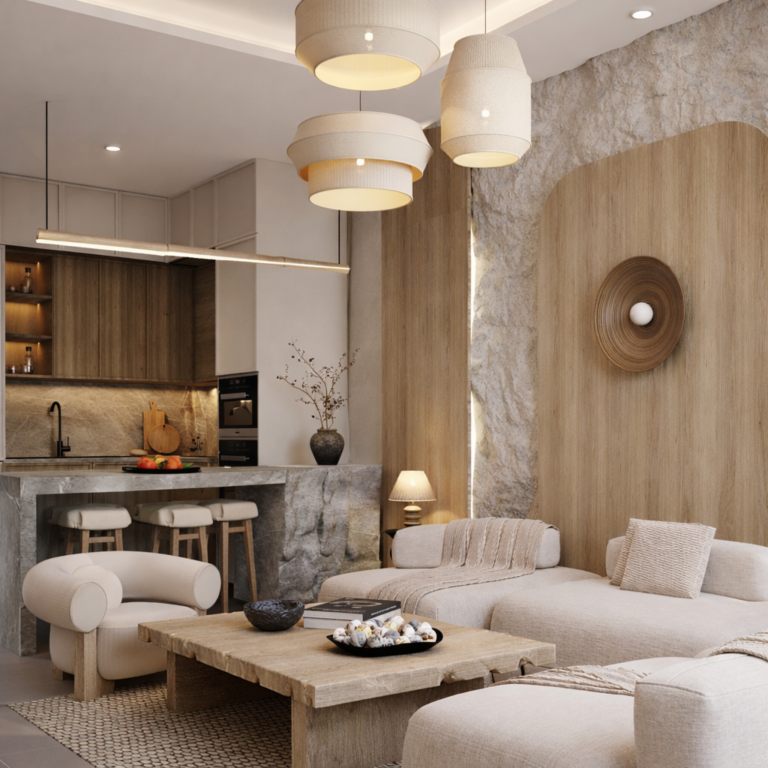 Living Room One Bedroom Apartment