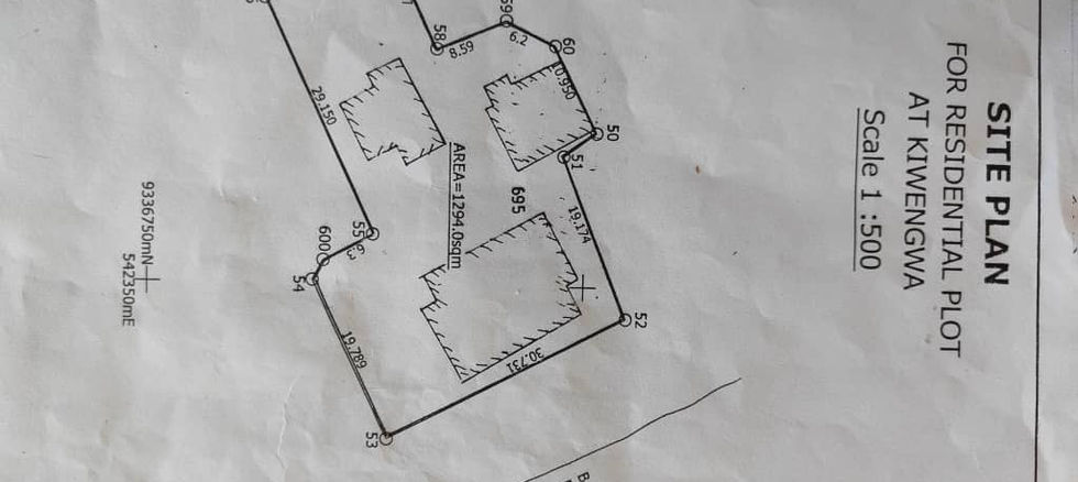 Villa for Sale Kiwengwa - siteplan