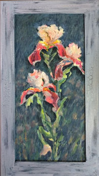 Венера Сабі, 1966, _Аромат_, 2021, із серії _Відчуття_, полотно, олія, 45х23 (52х30) см.,