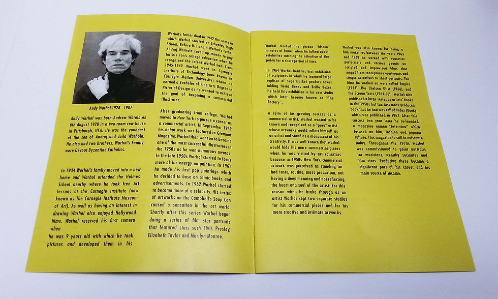 Andy Warhol Booklet