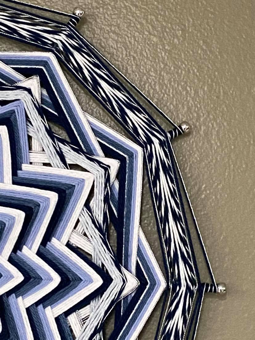 Thumbnail: Mandala Weaving Spiral Sky 18" (Ojo de Dios)