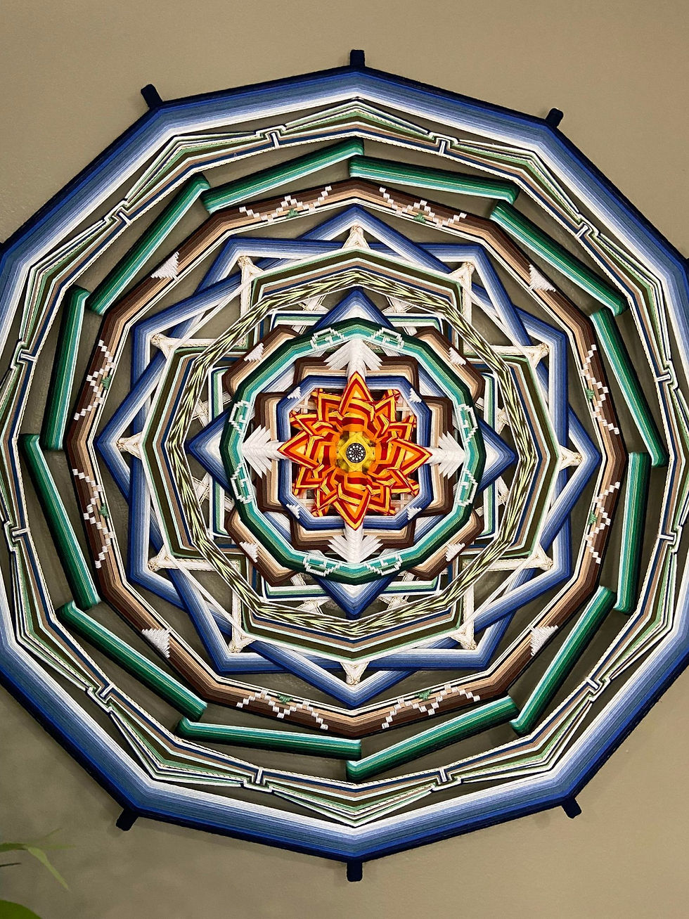 Thumbnail: Mandala Weaving Sky Flow 36" (Ojo de Dios)