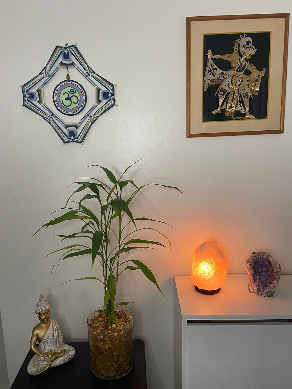 Thumbnail: Mandala Weaving OM Web 14" (Ojo de Dios)