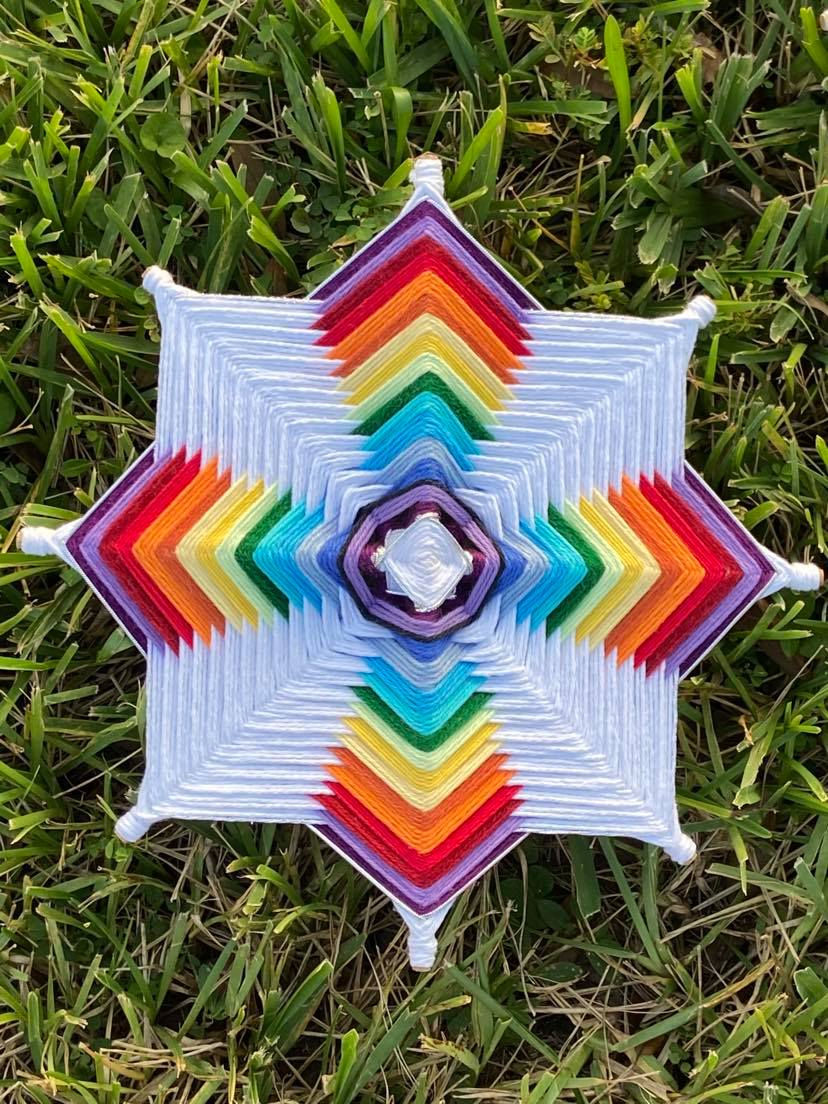Thumbnail: Mandala Weaving Peaceful Inner Power 12" (Ojo de Dios)