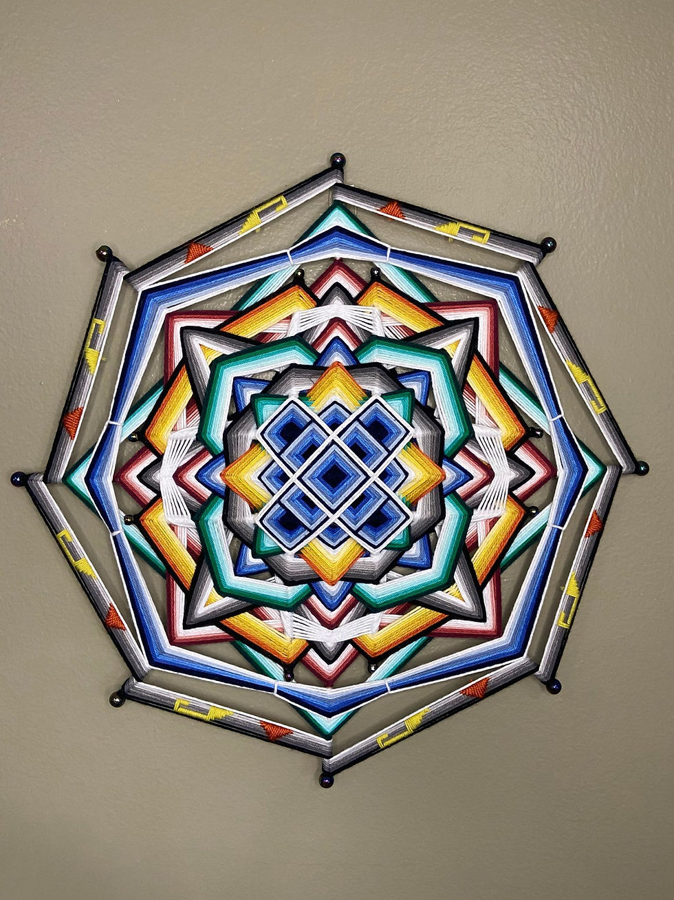 Thumbnail: Mandala Weaving Blue Depths 18" (Ojo de Dios)