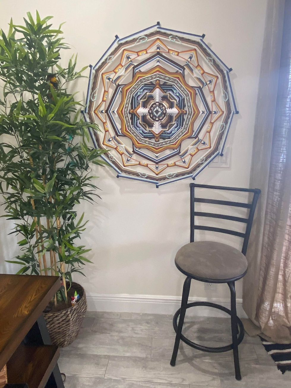 Thumbnail: Mandala Weaving Native American Treasure 36" (Ojo de Dios)