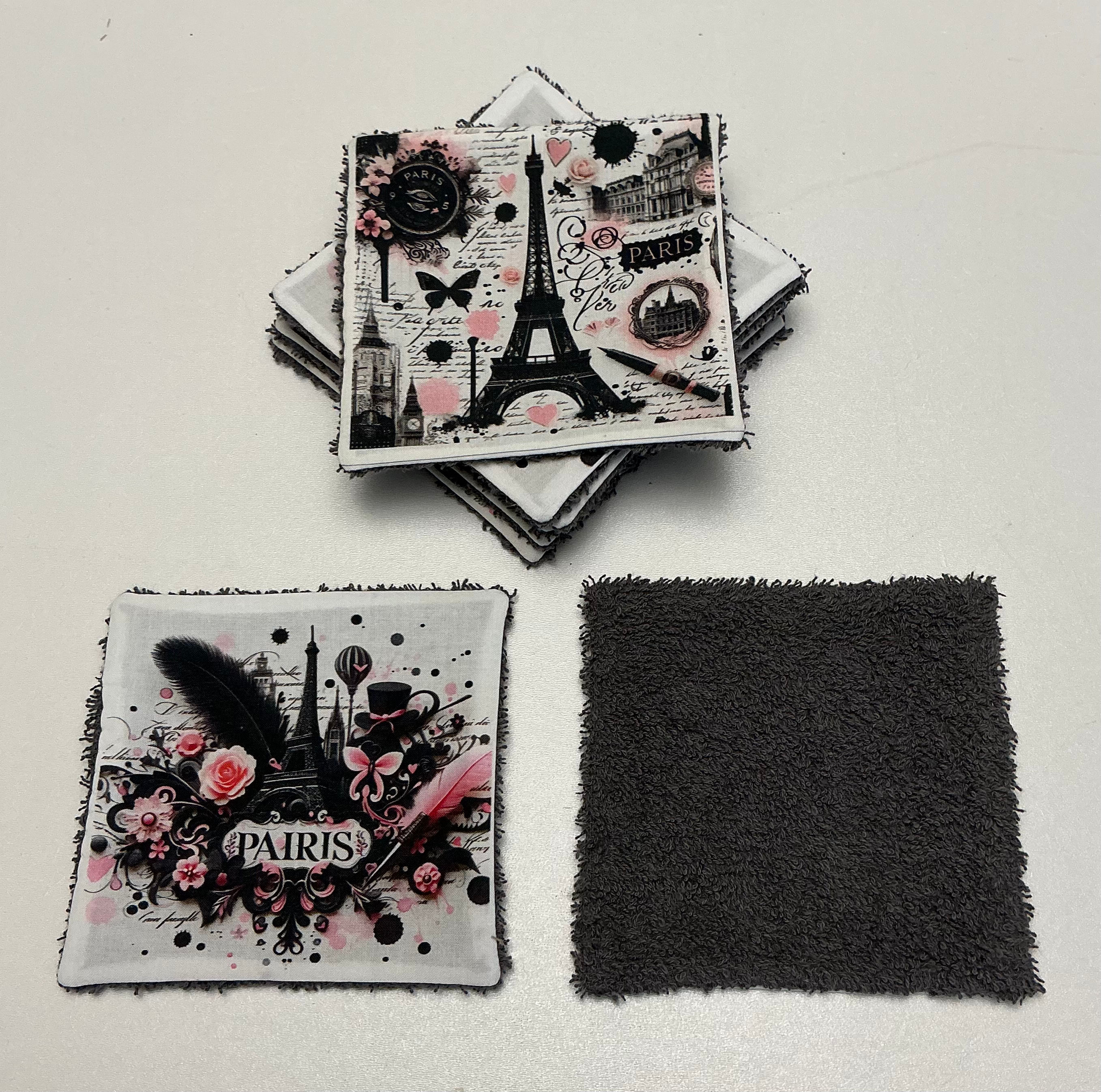 Lingettes réutilisables "Paris"