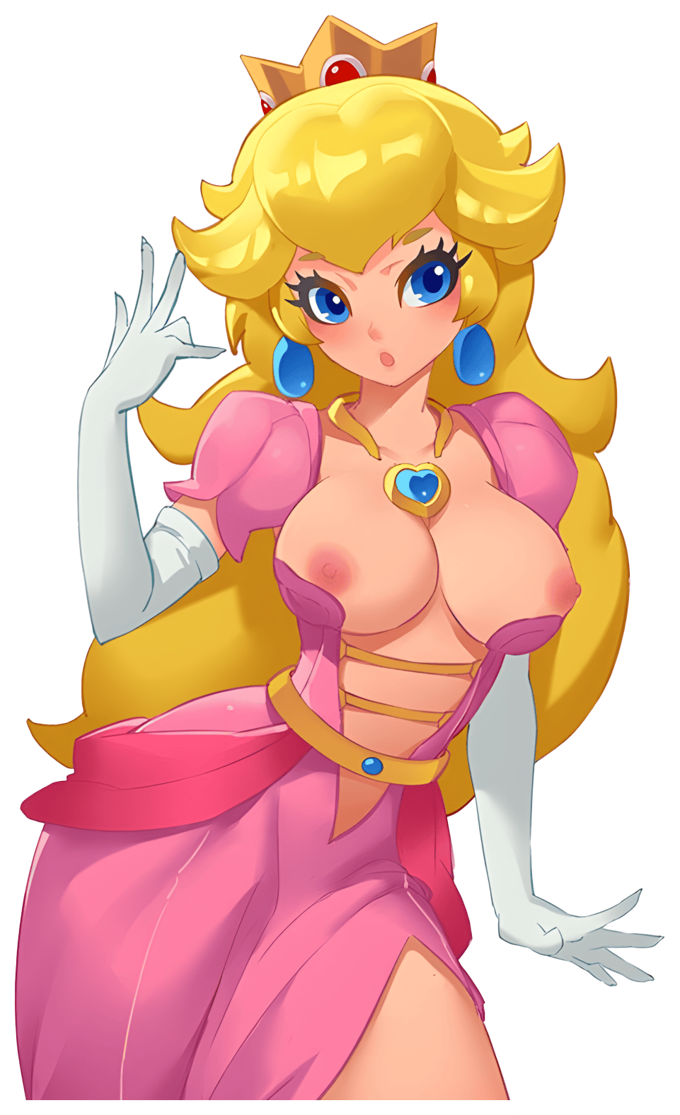 Super Mario - Princess Peach Lewd Ecchi Hentai Sticker