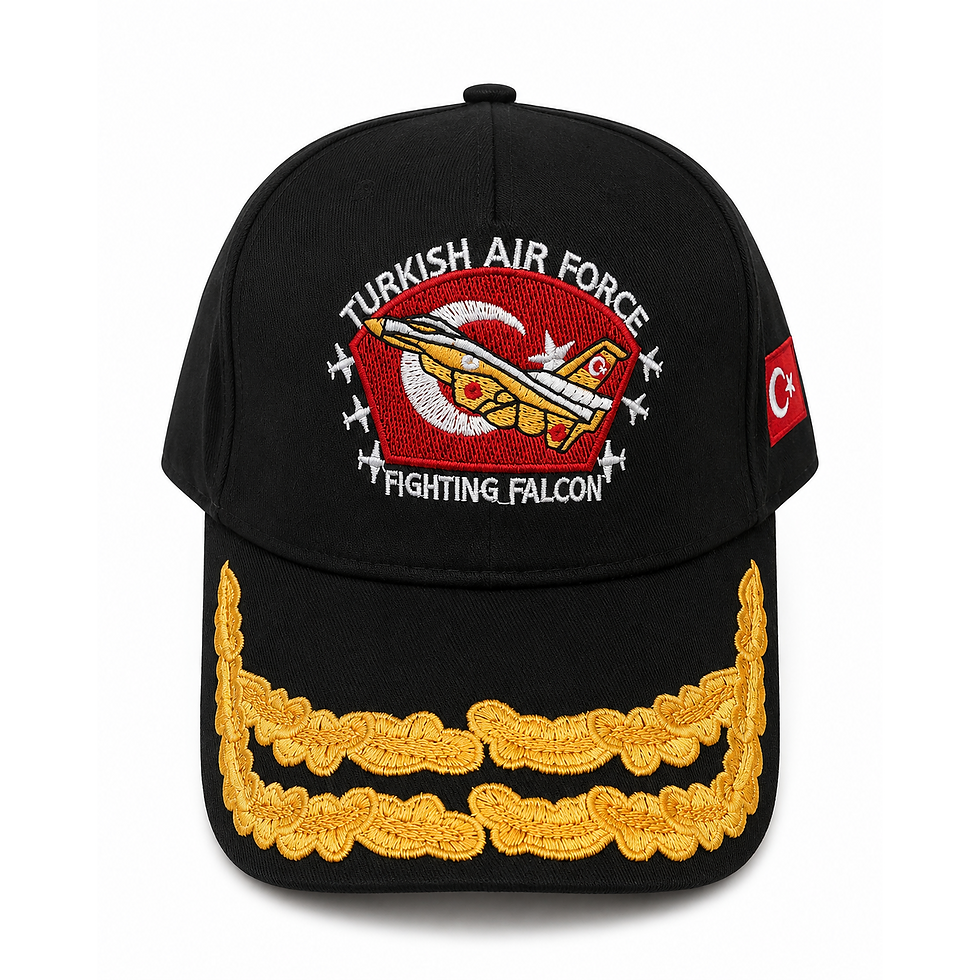 Turkish Air Force Fighting Falcon nakışlı şapka