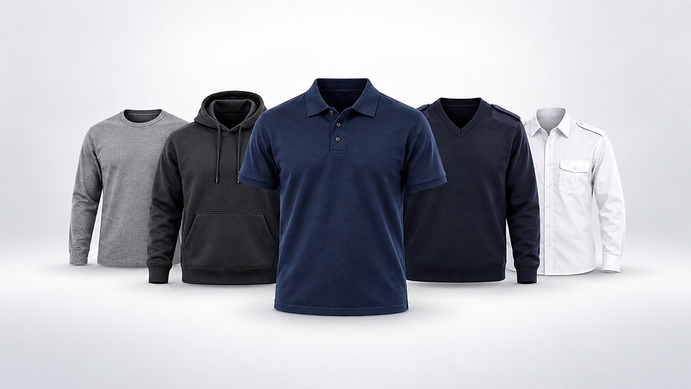 İş elbiseleri üst giyim ürünleri – tişört, sweatshirt, gömlek, polar ve kazak