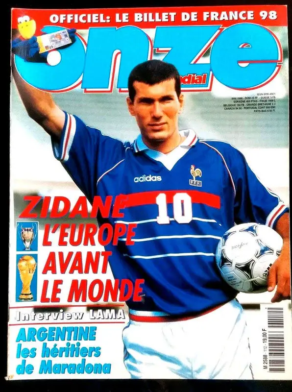 Miniature : FFF  - FRANCE - 1998 - "PROTOTYPE "ZIDANE