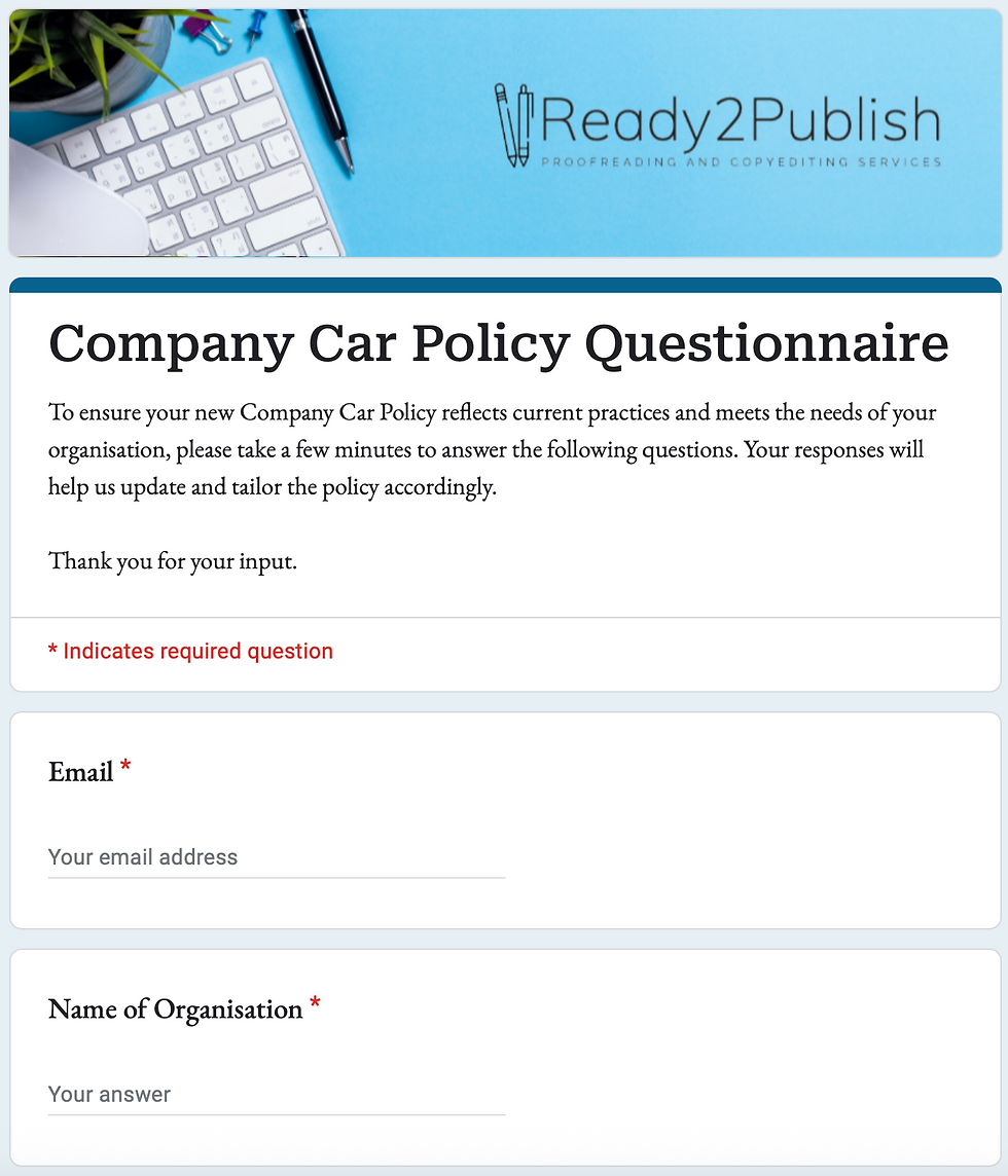 Thumbnail: Company Car Policy