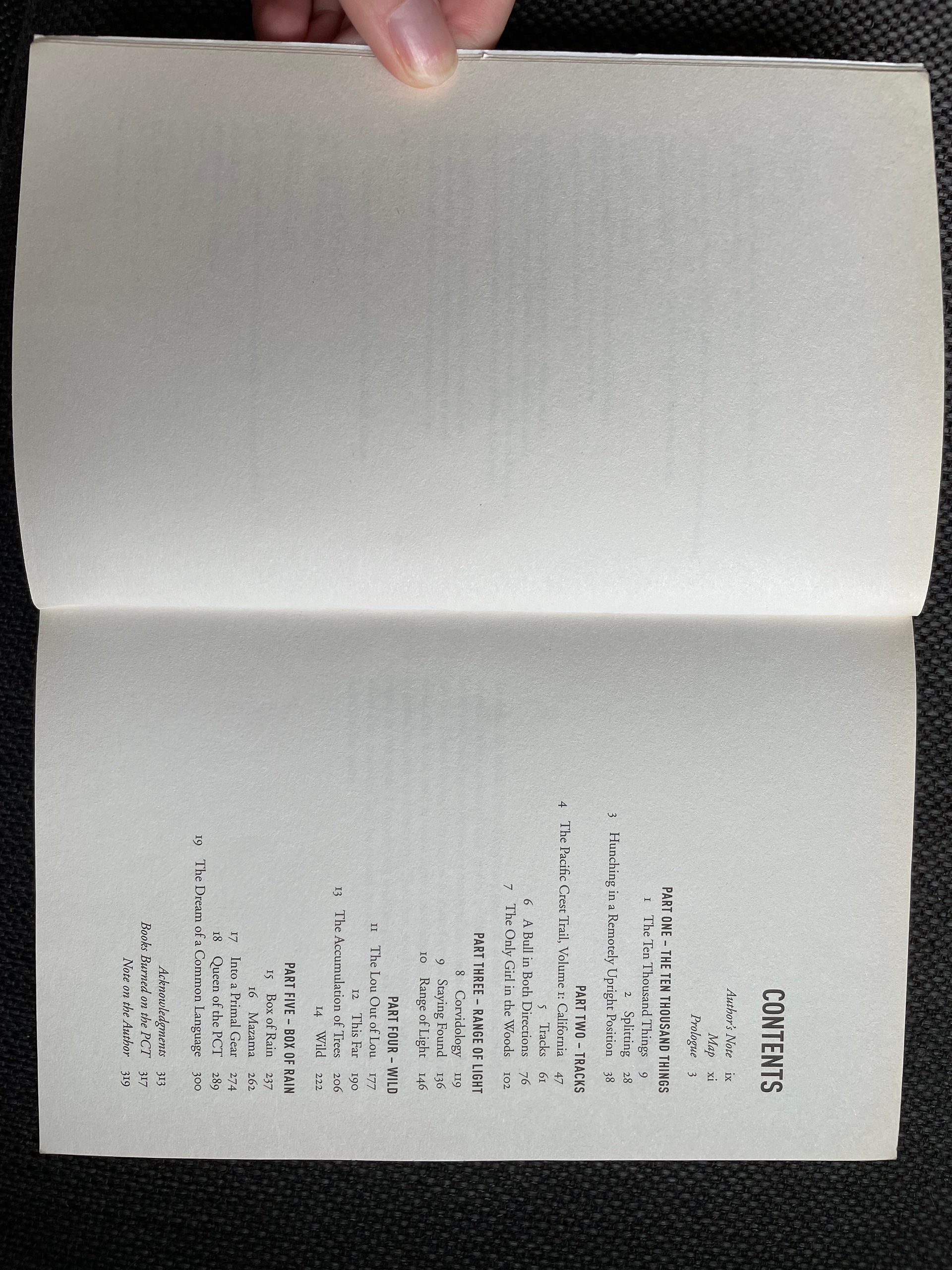 Contents list
