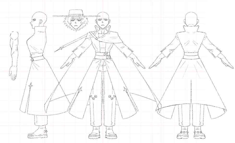 Player Character Turnaround For 3D Modeling