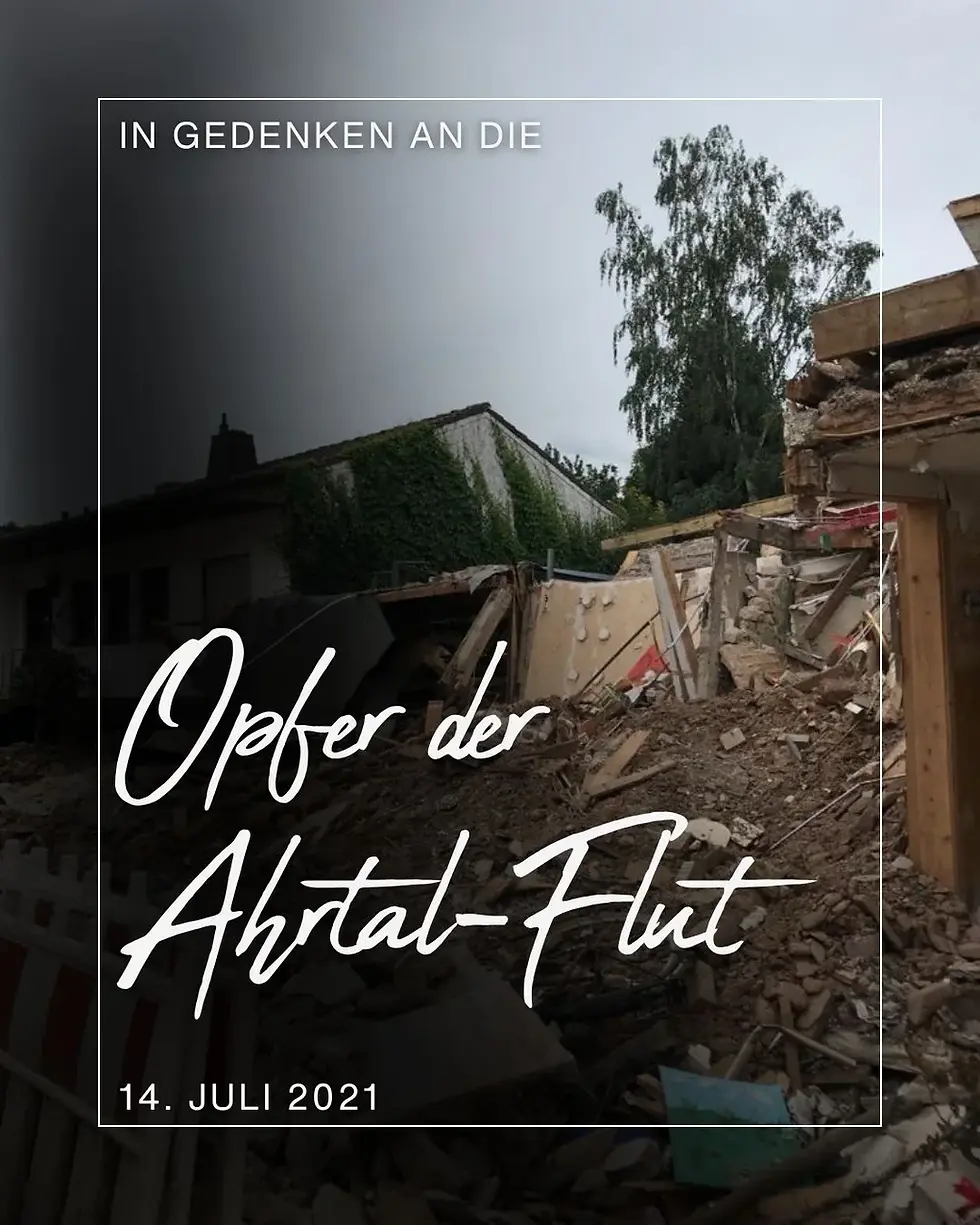 Wir gedenken der Opfer der Flutkatastrophe 2021