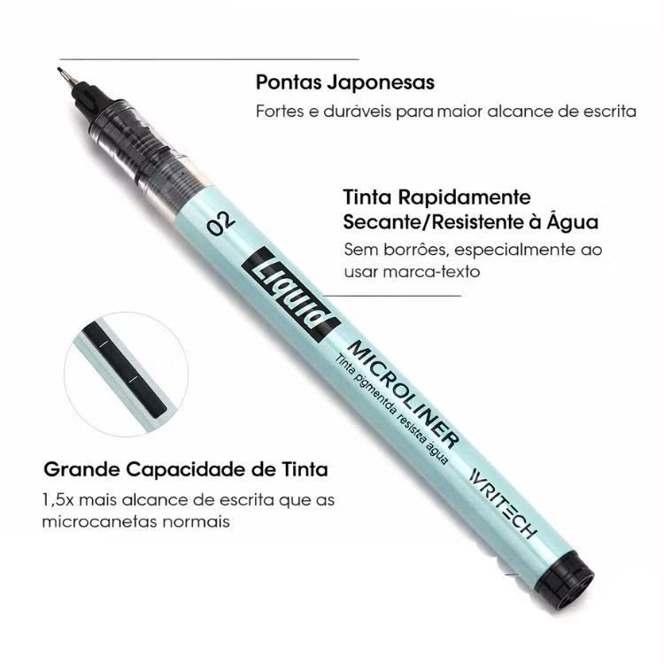 Miniatura: Caneta Nankin Liquid Fineliner W-704 Writech