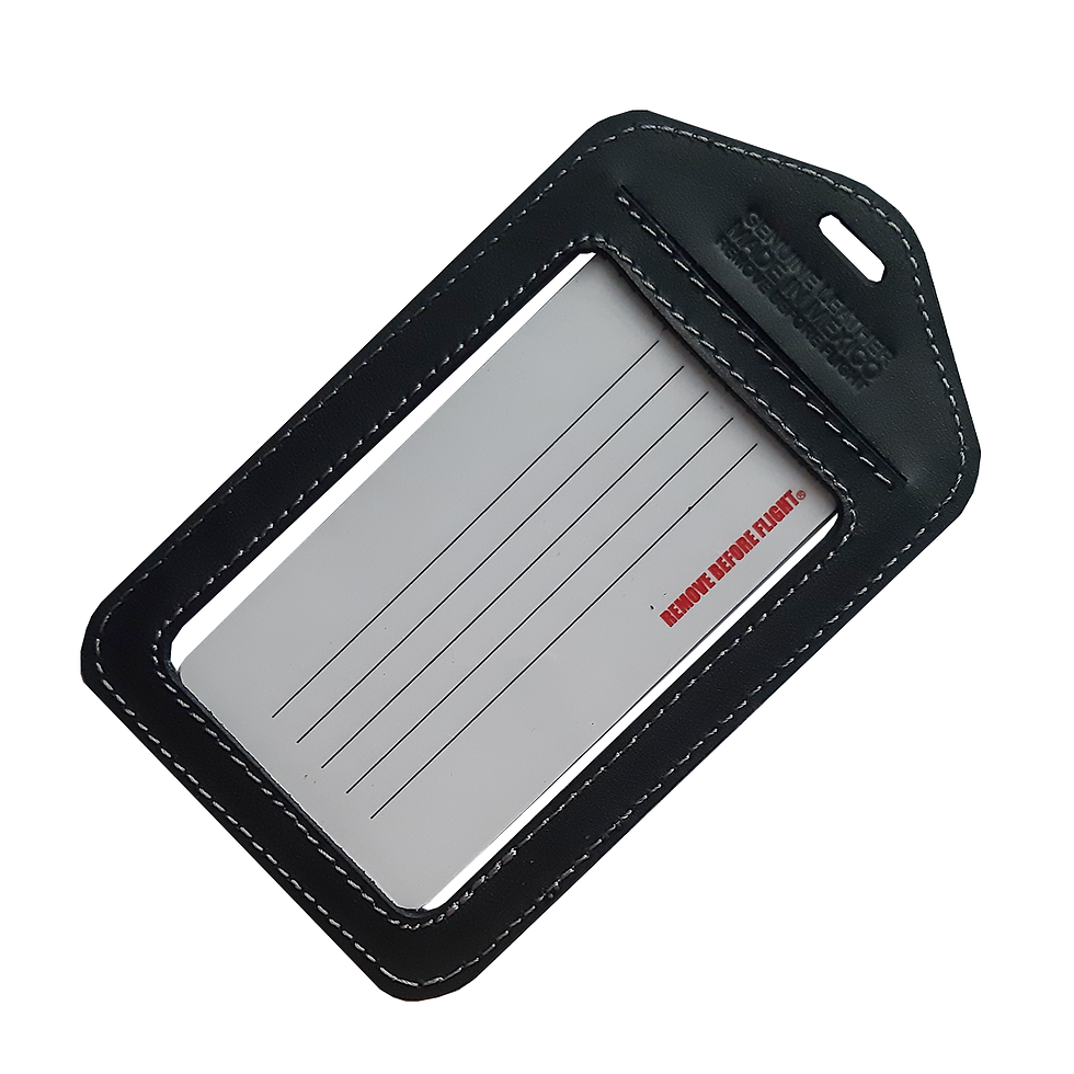 Miniatura: Combo de Lanyard LIFT BUCKLE, llavero y porta ID en piel  Remove Before Flight