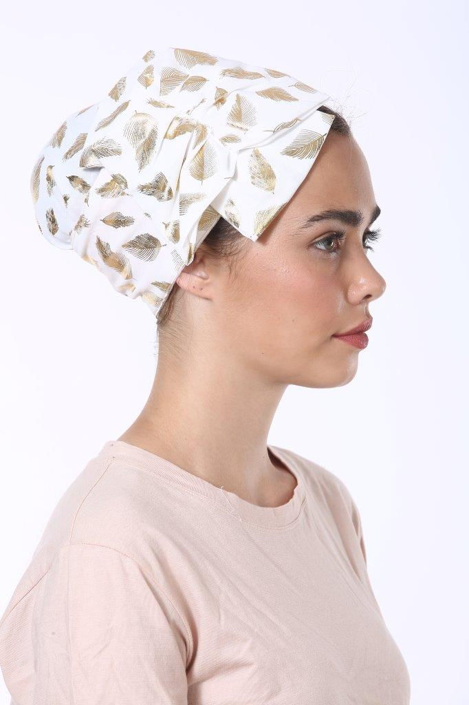 Thumbnail: Partial/Full Bow Headband - Silky White Feathers